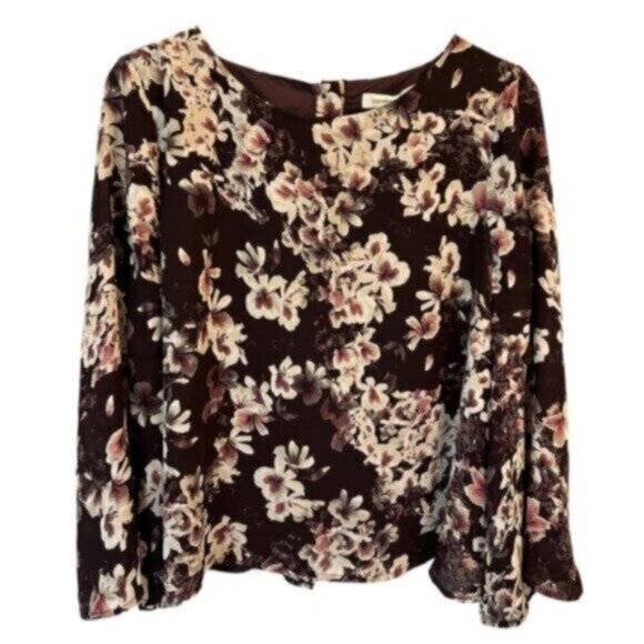 NWT Cupcakes and Cashmere | Women's Jerrin Floral-Print Blouse Size Medium - Picture 4 of 14
